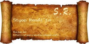 Styop Renáta névjegykártya