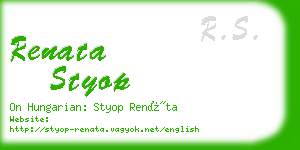 renata styop business card